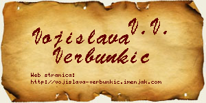 Vojislava Verbunkić vizit kartica